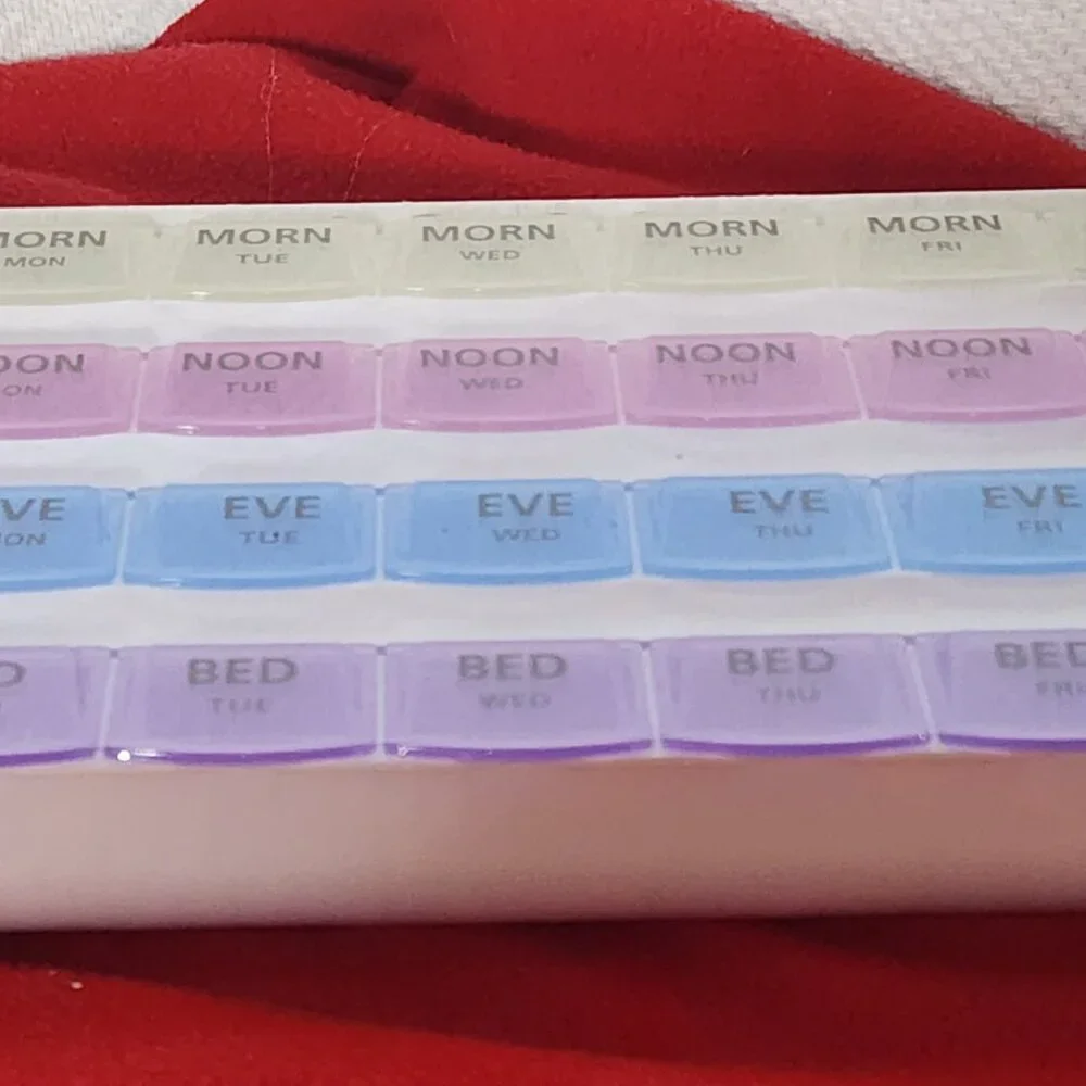 Apex Rainbow Color Organized Medicine Four Times a Day 7 Day MediPlanner #70069